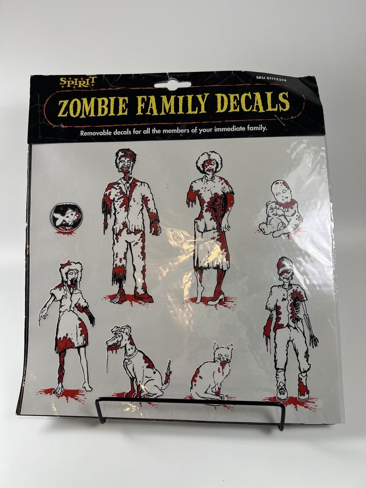Spirit Halloween Removable Vinyl Car Decals Zombie Family Parody NIP