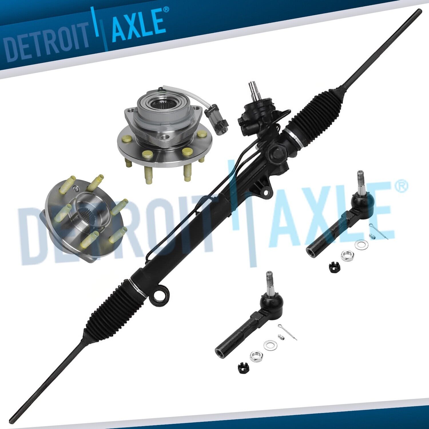 Steering Rack and Pinion Front Wheel Hub w/ ABS Kit for Uplander Montana Terraza