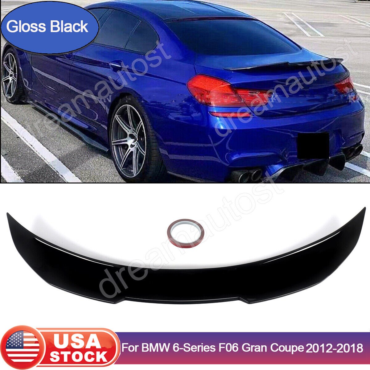 Rear Trunk Wing Spoiler PSM Style Fit BMW F06 640i 650i M6 Gran Coupe 2012-2018