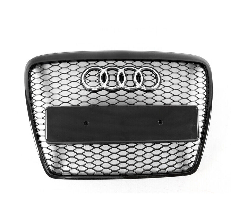 For 2005-2008 Audi A6/Quattro/S6 C6 Front Bumper Black Honeycomb Mesh RS6 Grille