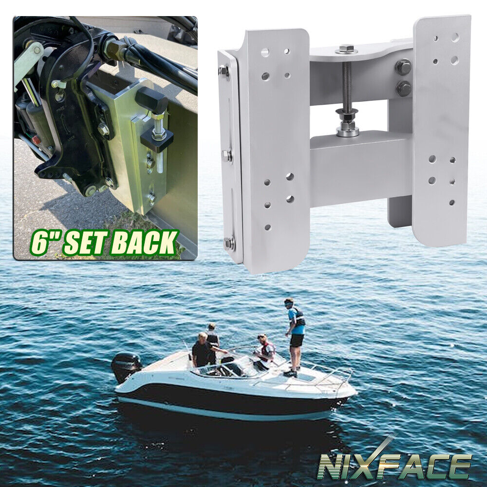 Jack Plates for Outboard Motor 6'' Set Back Adjustable for Boat Steering System