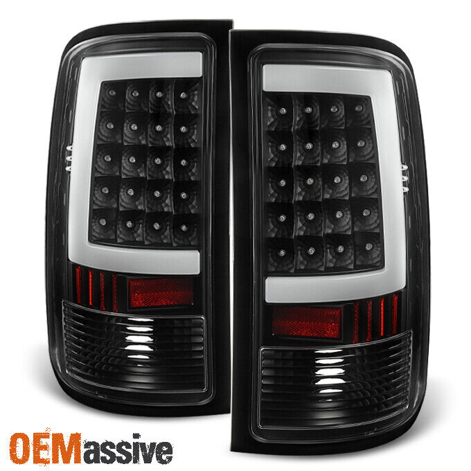 Fit 2007-2013 GMC Sierra 1500 07-14 2500HD 3500HD Black LED Tail Lights Lamps