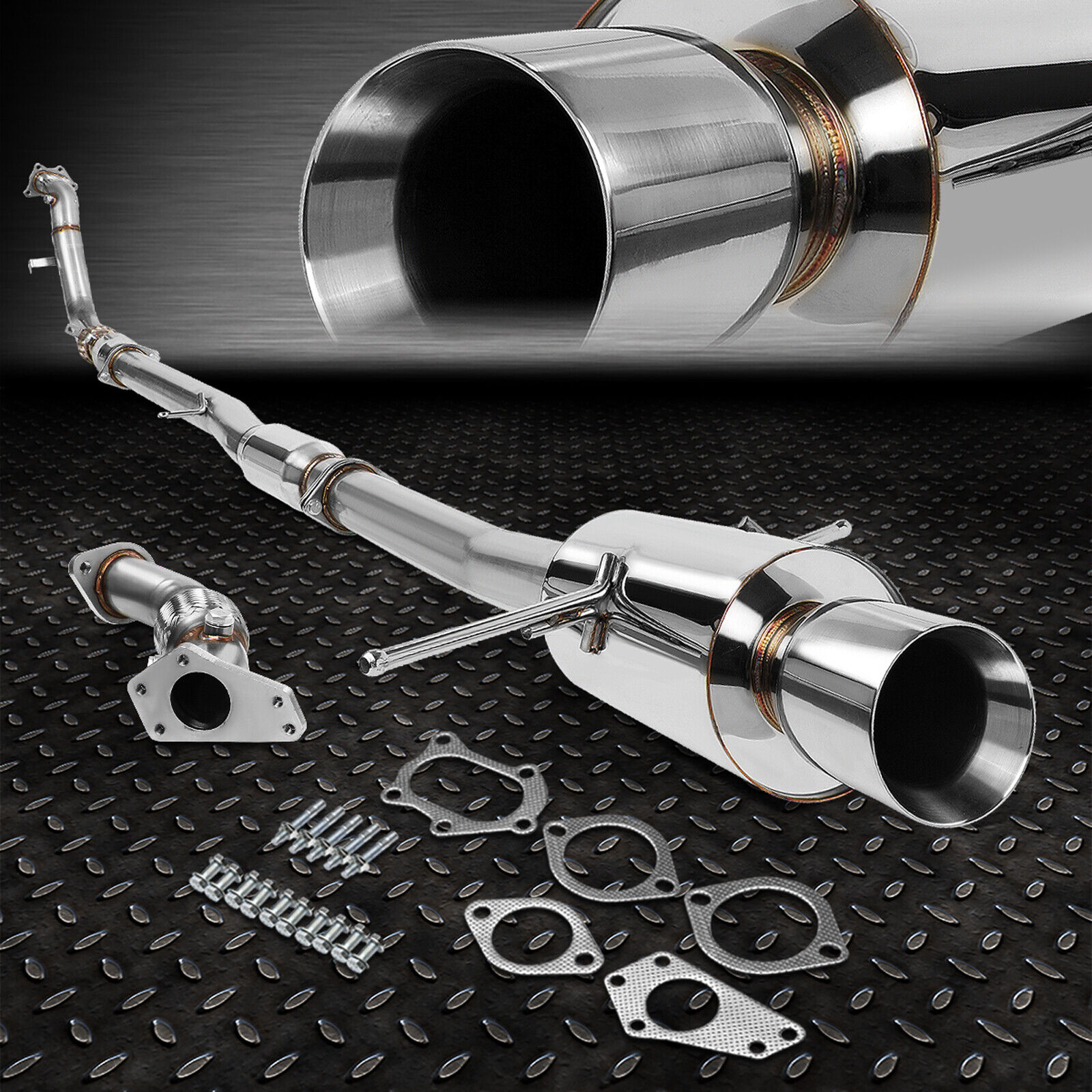 FOR 02-07 WRX/STi GD/GG BOLT-ON TURBO CATBACK+UP+DOWN PIPE EXHAUST 4\