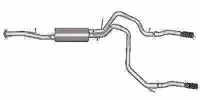 Gibson 5573 for 07-12 Chevrolet Avalanche LS 5.3L 2.25in C/B Dual Split Exhaust-