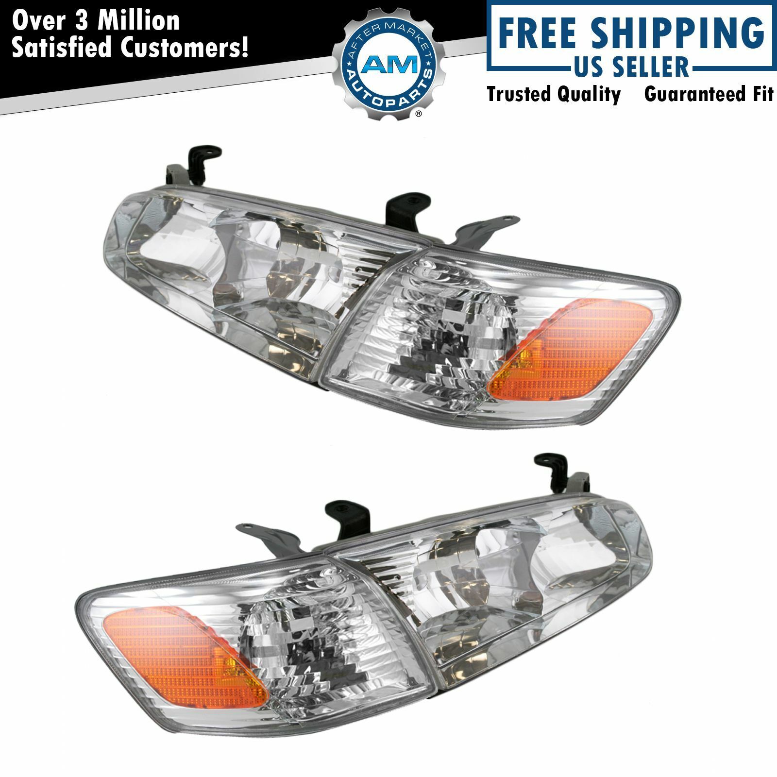 Headlight Headlamp Corner Light Lamp Kit Set of 4 for 00-01 Toyota Camry NEW