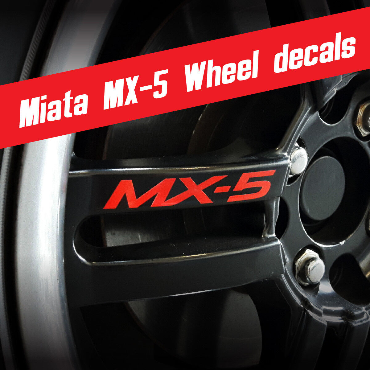 Miata Wheel graphics MX-5 Stickers fits: Mazda Miata MX-5 *Multiple colors