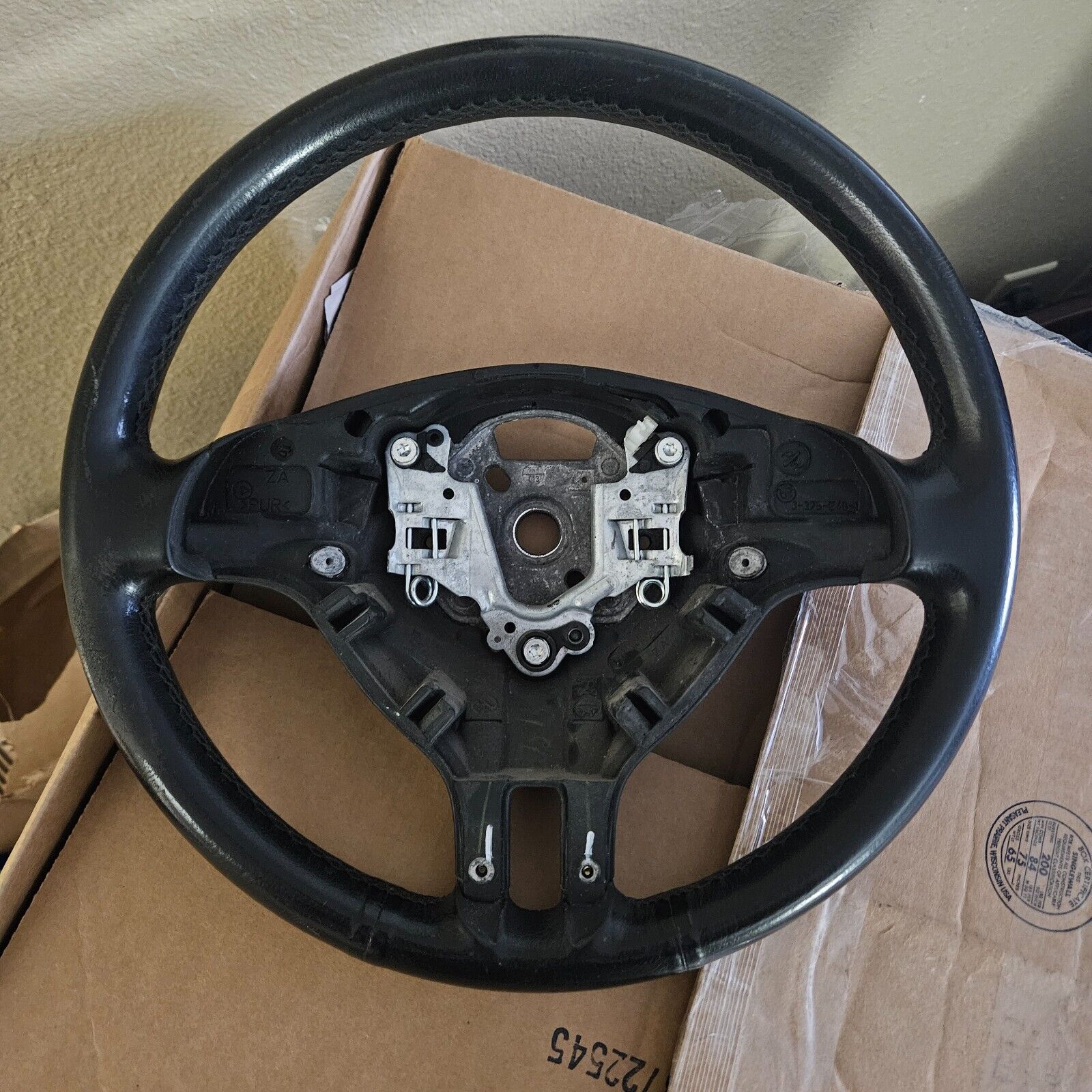 01-06 Bmw E46 M3 E39 E53 E83 Leather Steering Wheel - no controls/trim