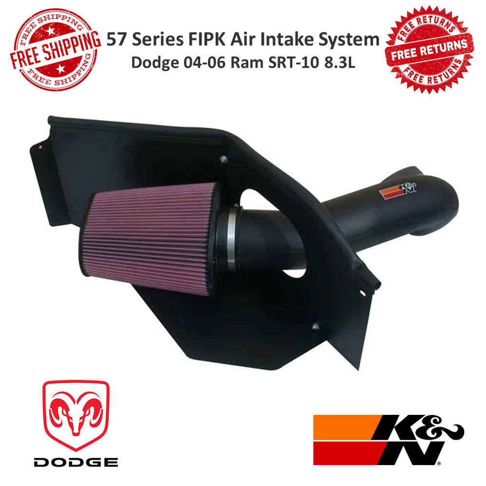 K&N 57 Series FIPK Gen II Air Intake System HDPE Tube For 04-06 Dodge Ram SRT-10