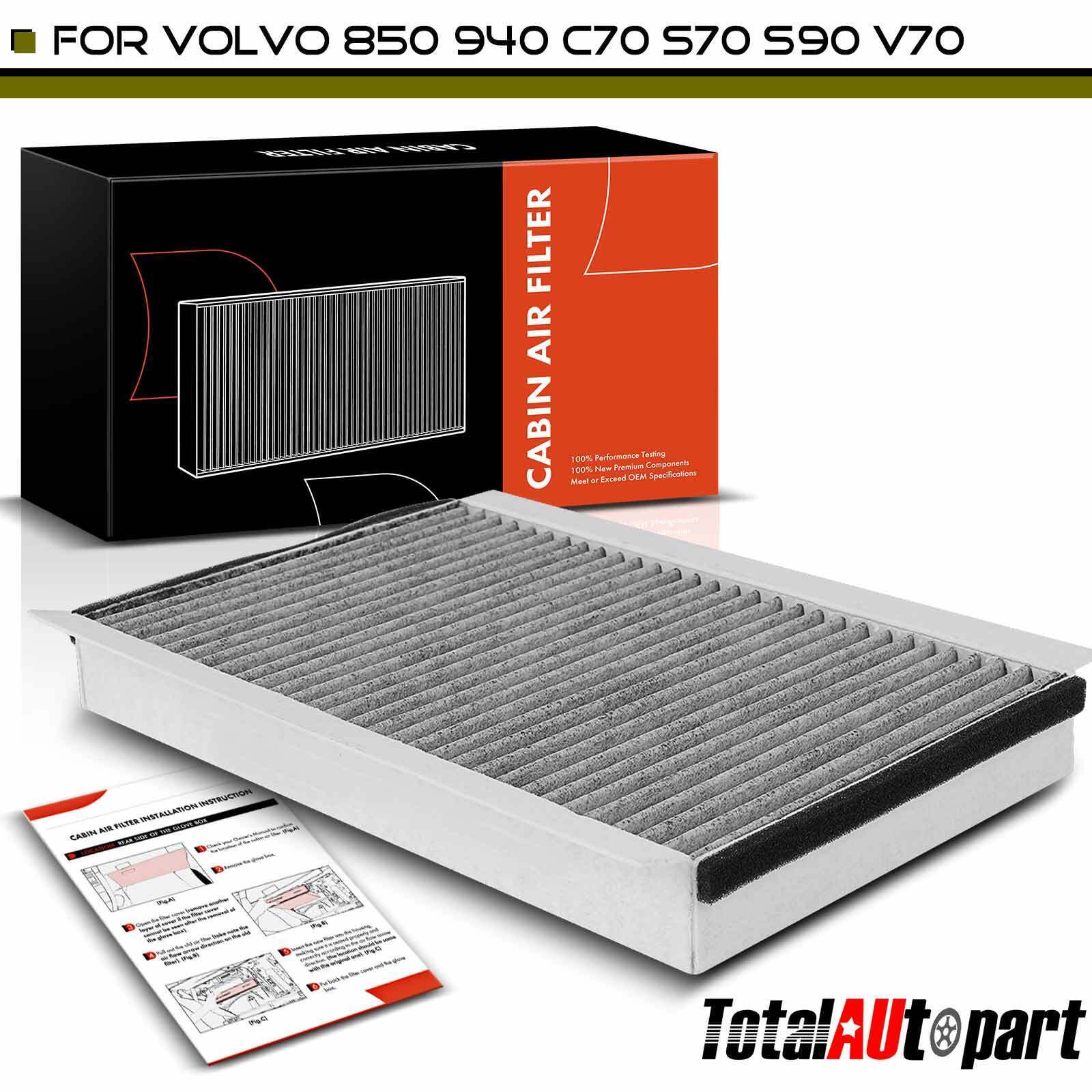 Activated Carbon Cabin Air Filter for Volvo 850 940 C70 S70 S90 V70 V90 Front