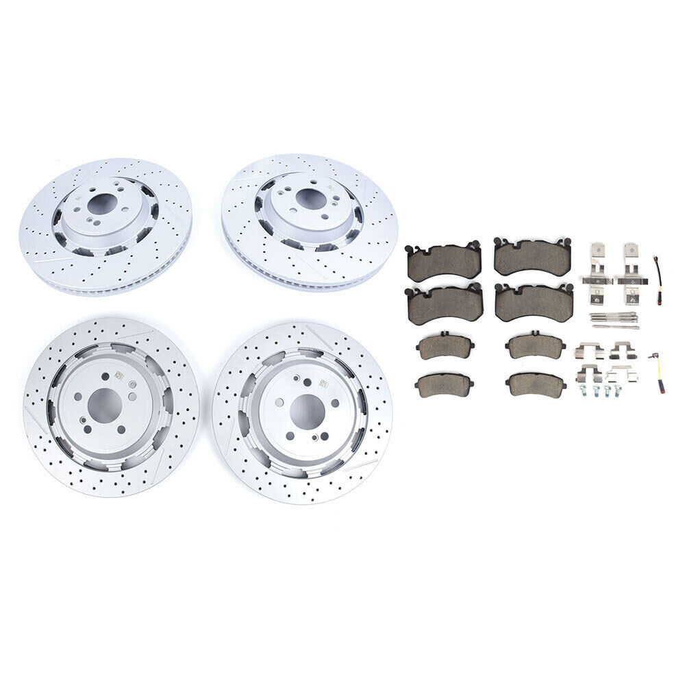 New For Mercedes Benz S63 & S65 AMG Front & Rear Brake Pads & Rotors Set 