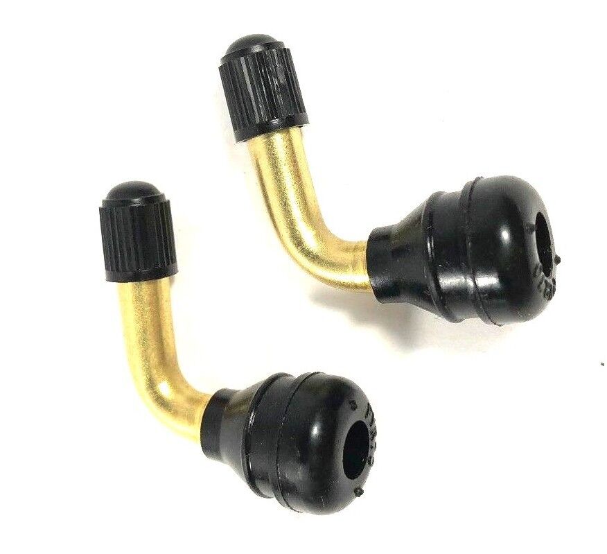 2PCS BENT VALVE STEM 90 DEGREE ANGLE FOR MOPED SCOOTER TUBELESS TIRES