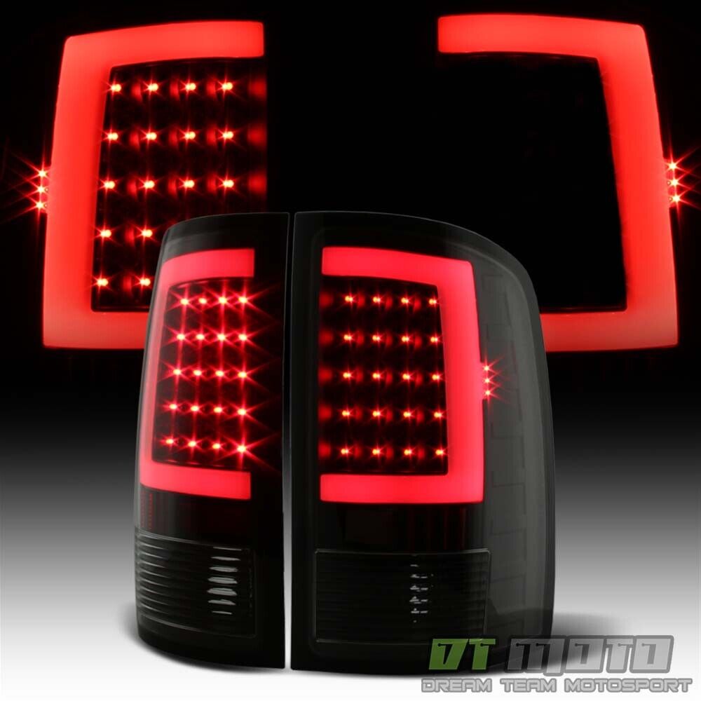 Black Smoke 2007-2013 GMC Sierra 1500 2500HD 3500HD LED Tube Tail Lights Lamps