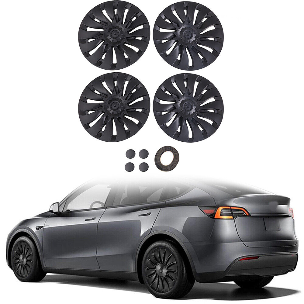 4PCS Hubcaps For Tesla Model Y Storm Wheel Rim Cover 19