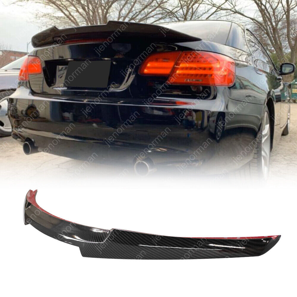 Coupe 2Dr E92 Rear Trunk Spoiler Carbon Fiber Look M4 Style for BMW 328i 335i M3