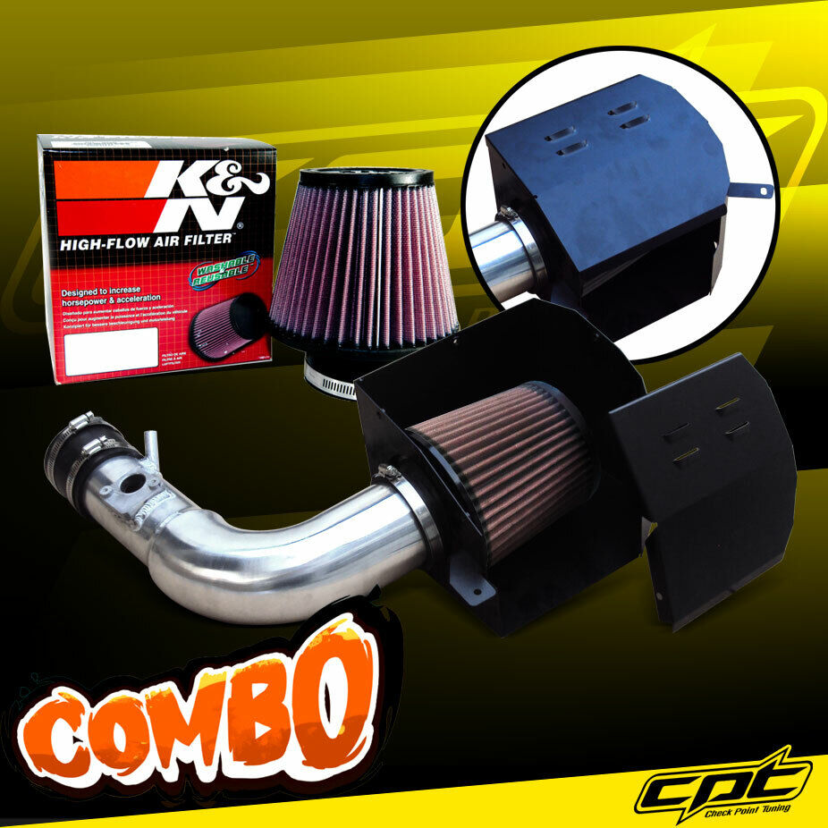 For 13-20 Scion FRS BRZ 2.0L 4cyl Polish Cold Air Intake + K&N Air Filter