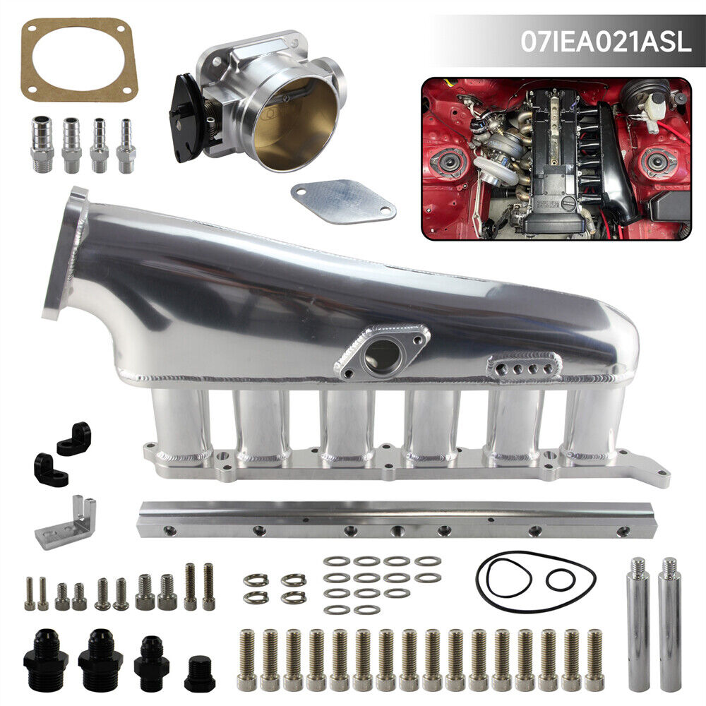 Intake Manifold Kit Throttle Body 90mm Fuel Rail For Toyota Supra IS300 2JZ-GE