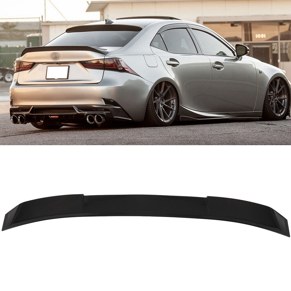 Fits 2014-2019 IS250 IS350 IS300 Glossy Black Roof Window Spoiler Wing
