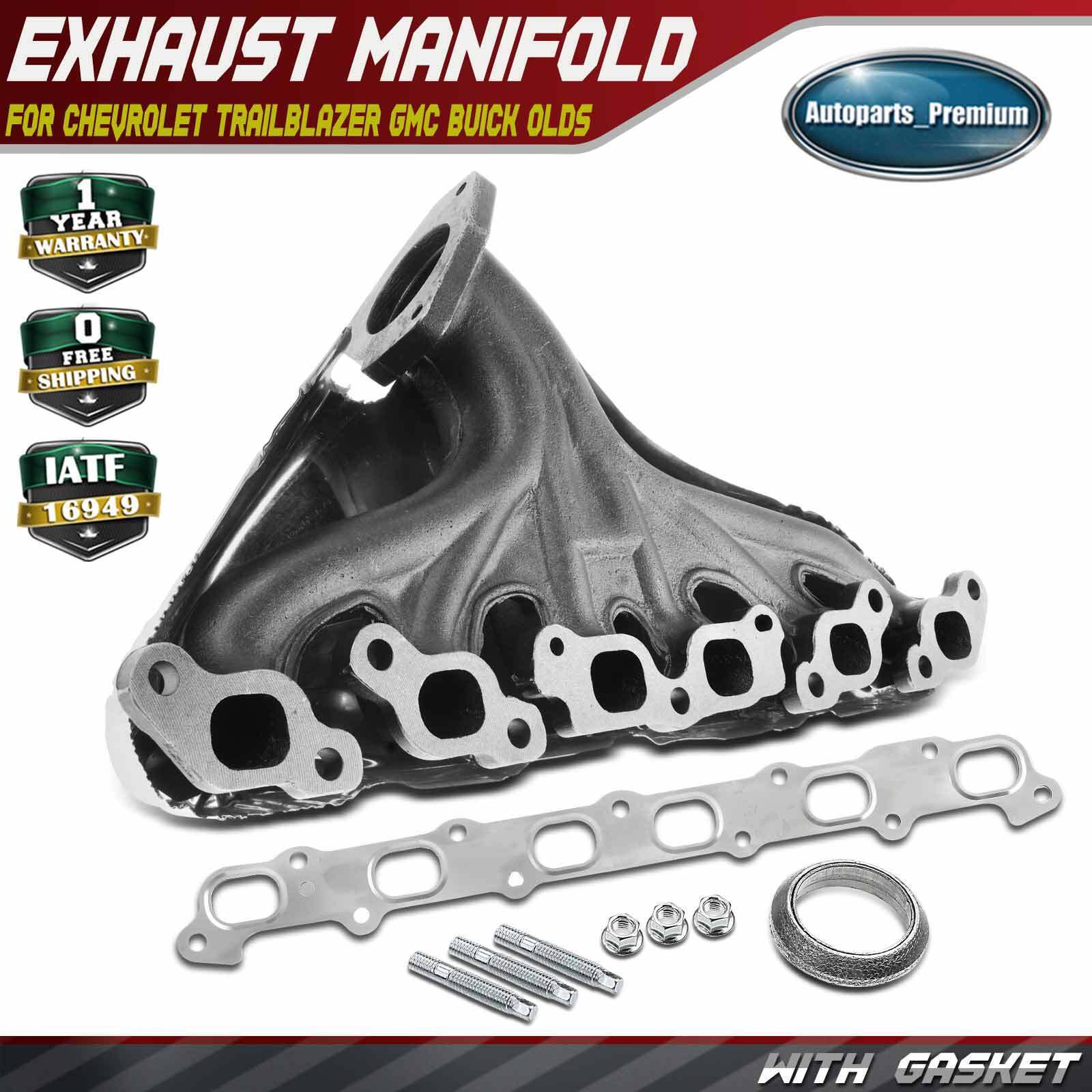 Exhaust Manifold w/ Gasket Kit for Chevrolet Trailblazer GMC Buick Olds L6 4.2L