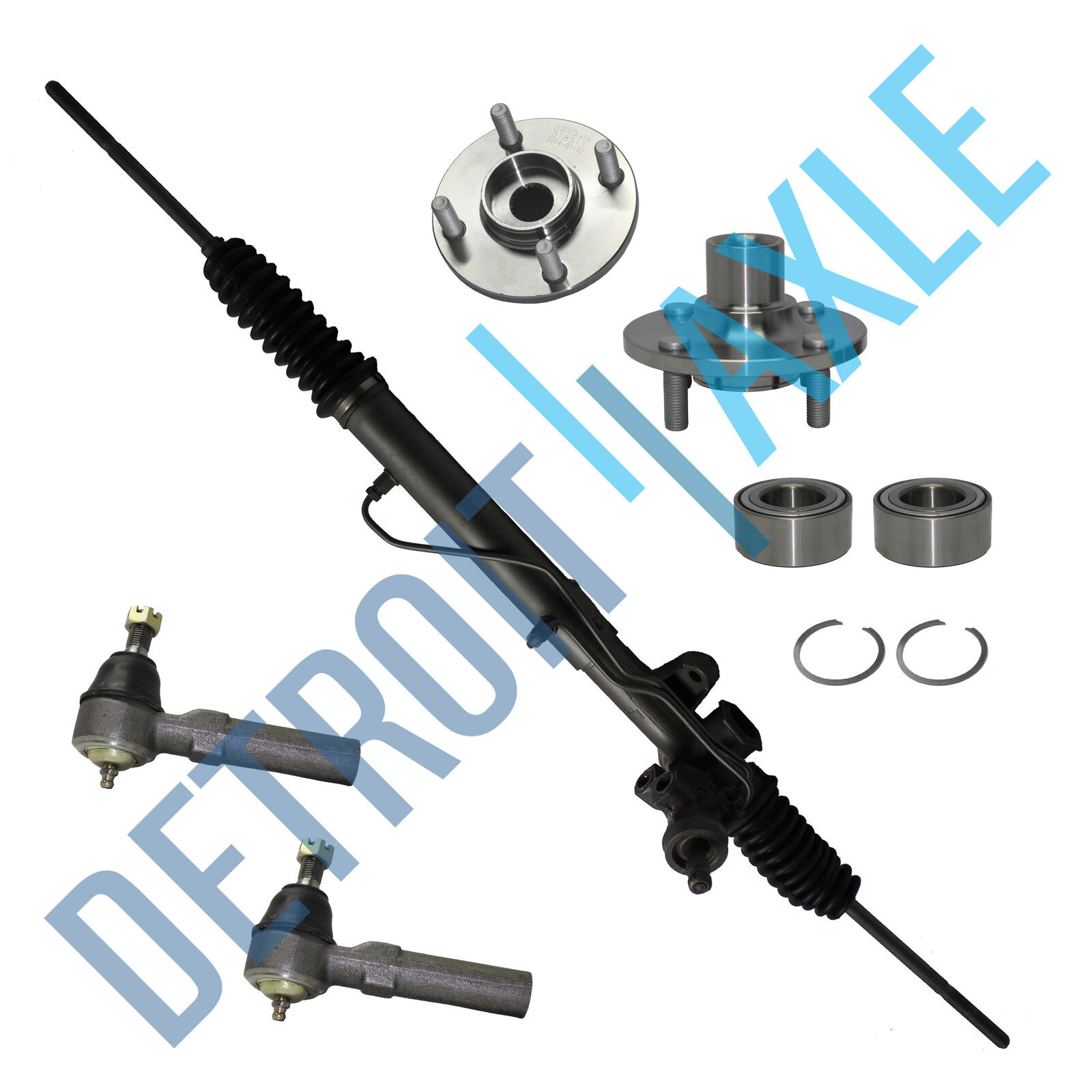 For 95 - 99 Dodge Plymouth Neon Rack and Pinion Front Wheel Bearing Tie Rod Kit