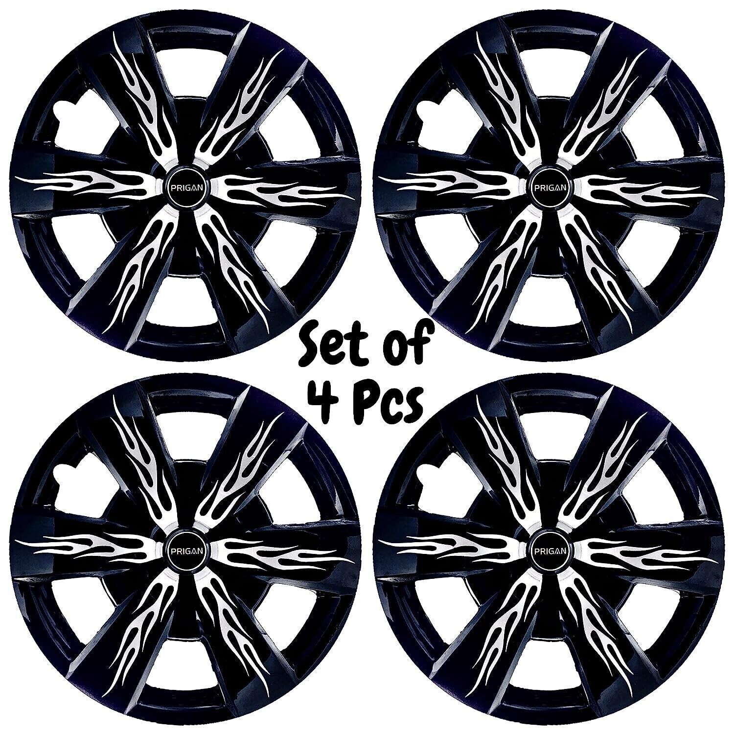 15 Inch Universal Silver Black Wheel Cover/Cap Fit For All 15 Inch Cars Firebolt