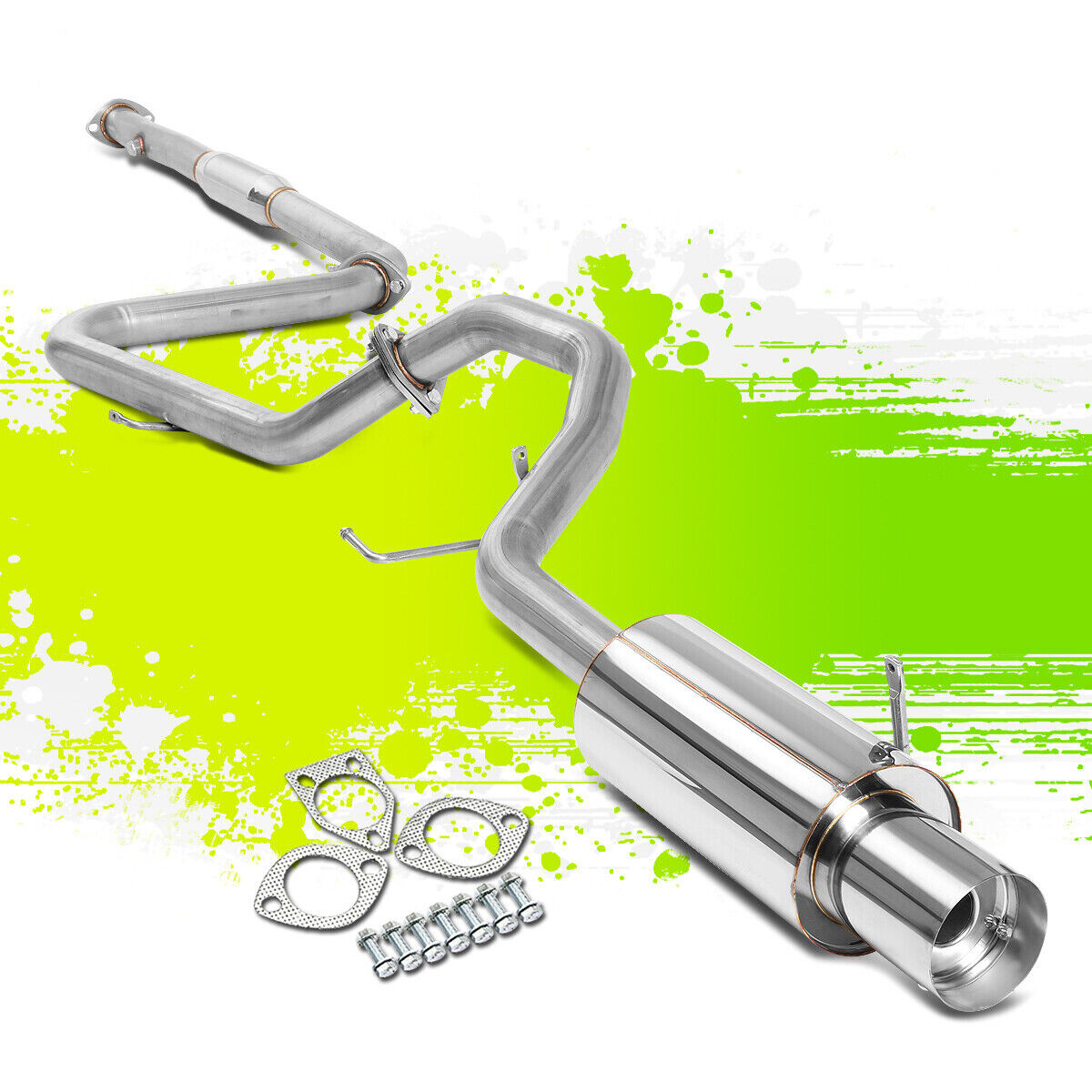FOR MIT GALANT 2.4L L4 STAINLESS STEEL CATBACK EXHAUST SYSTEM 4.5