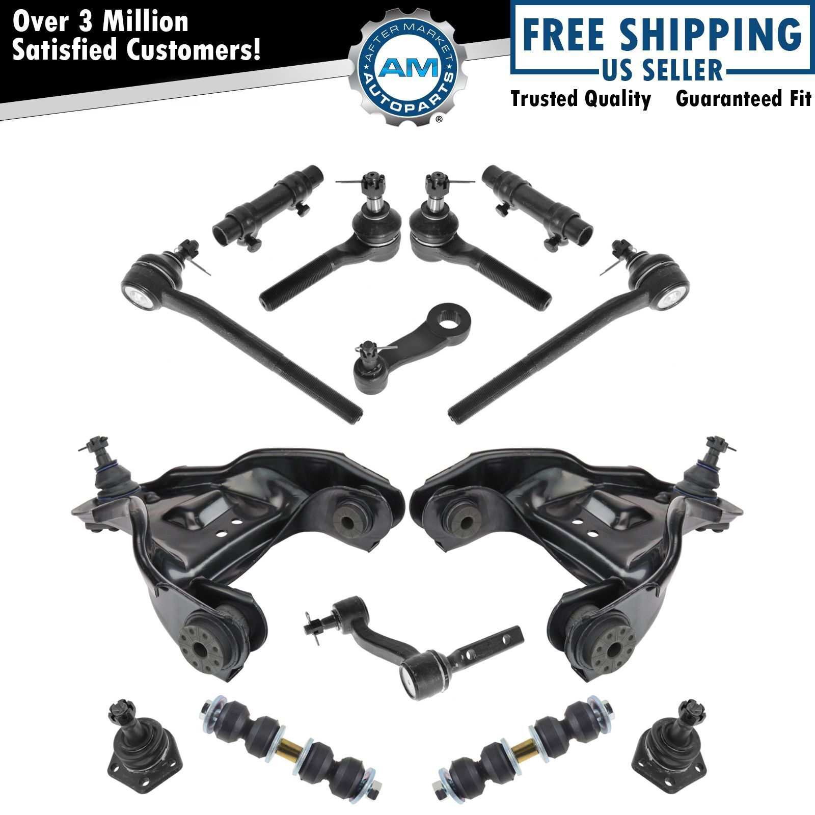 Control Arm Ball Joint 14pc Steering & Suspension Kit for 98-05 S10 Blazer Jimmy