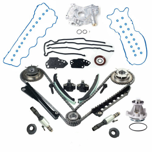Timing Chain Kit Cam Phaser Gaskets Solenoid Water Oil Pump Fits 04-08 Ford 5.4L