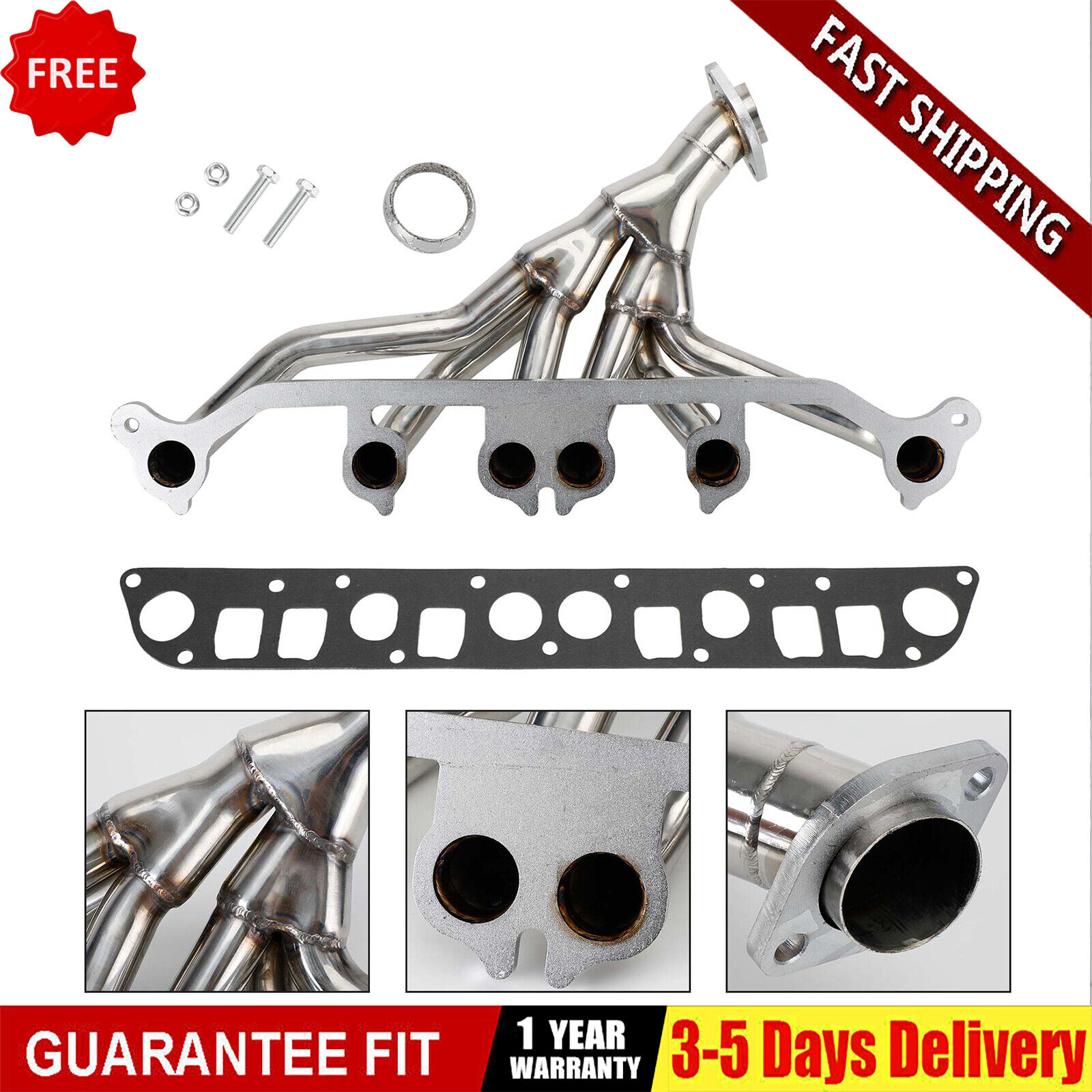 NEW Stainless Exhaust Manifold For Jeep Grand Cherokee Wrangler 4.0L V6