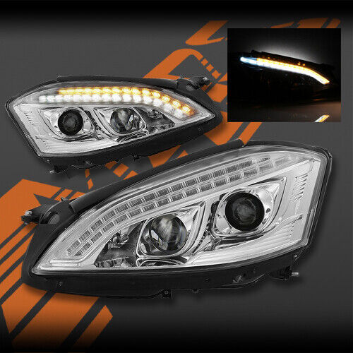 S65 AMG Style LED DRL Projector Head lights for Mercedes-Benz S-Class W221 06-09