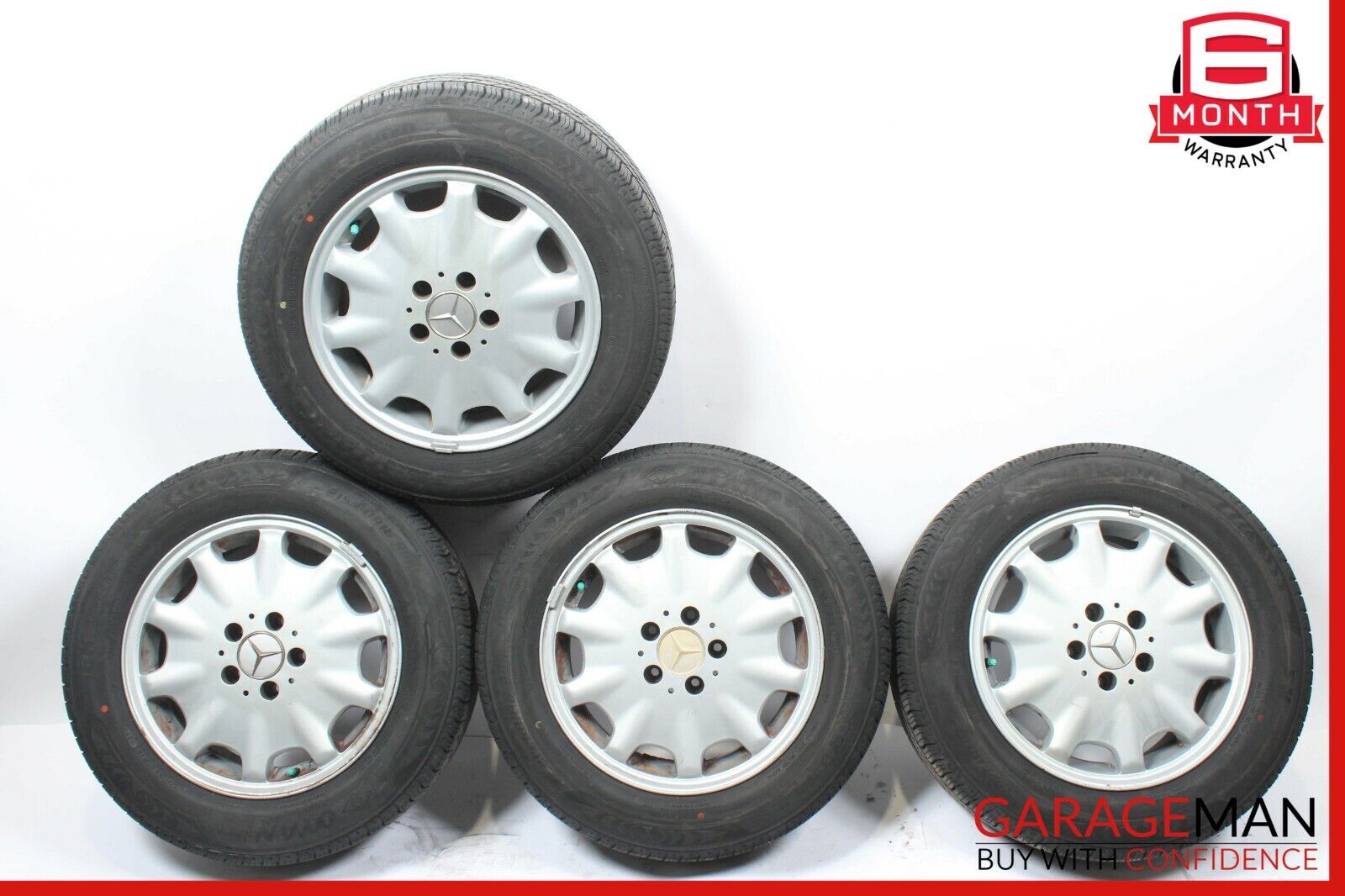 95-99 Mercedes W210 E320 E430 Complete Wheel Tire Rim Set 7.5Jx16H2 2014010602