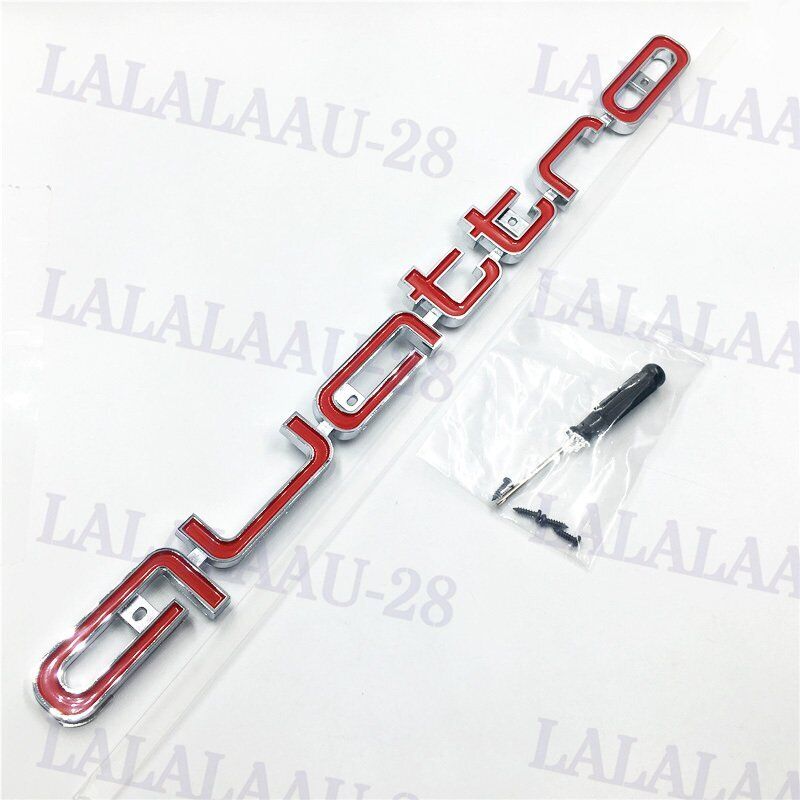 For AUDI A3 A5 Q3 Q5 Q7 TT S-line QUATTRO Logo Emblem Front Grille Badge Red X1