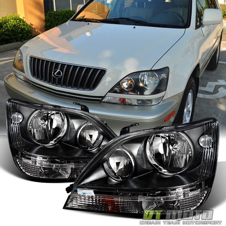 For Blk 1999-2003 Lexus RX300 Headlights lamps Lights Left+Right 99 00 01 02 03