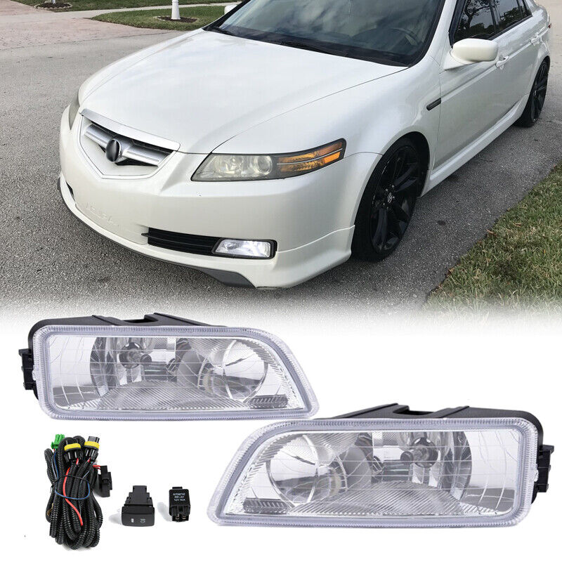 For 2004 2005 2006  2007 2008 Acura TL 4DR Front Bumper Fog Lights Lamp w/wiring