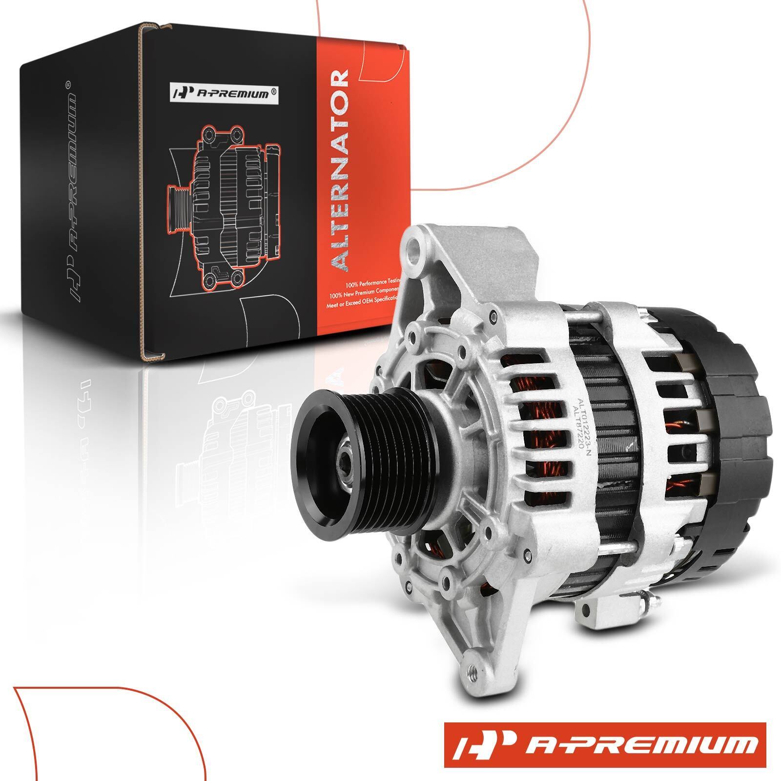 Alternator for Cummins Fire Power CFP39-F45 Trackless 95A 12V CW 8-Groove Pulley