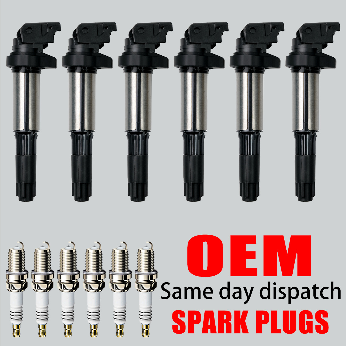 6X Ignition Coil & 6 Spark Plug For BMW 325i 328i 330i 530i X3 X5 X6 UF515 UF522