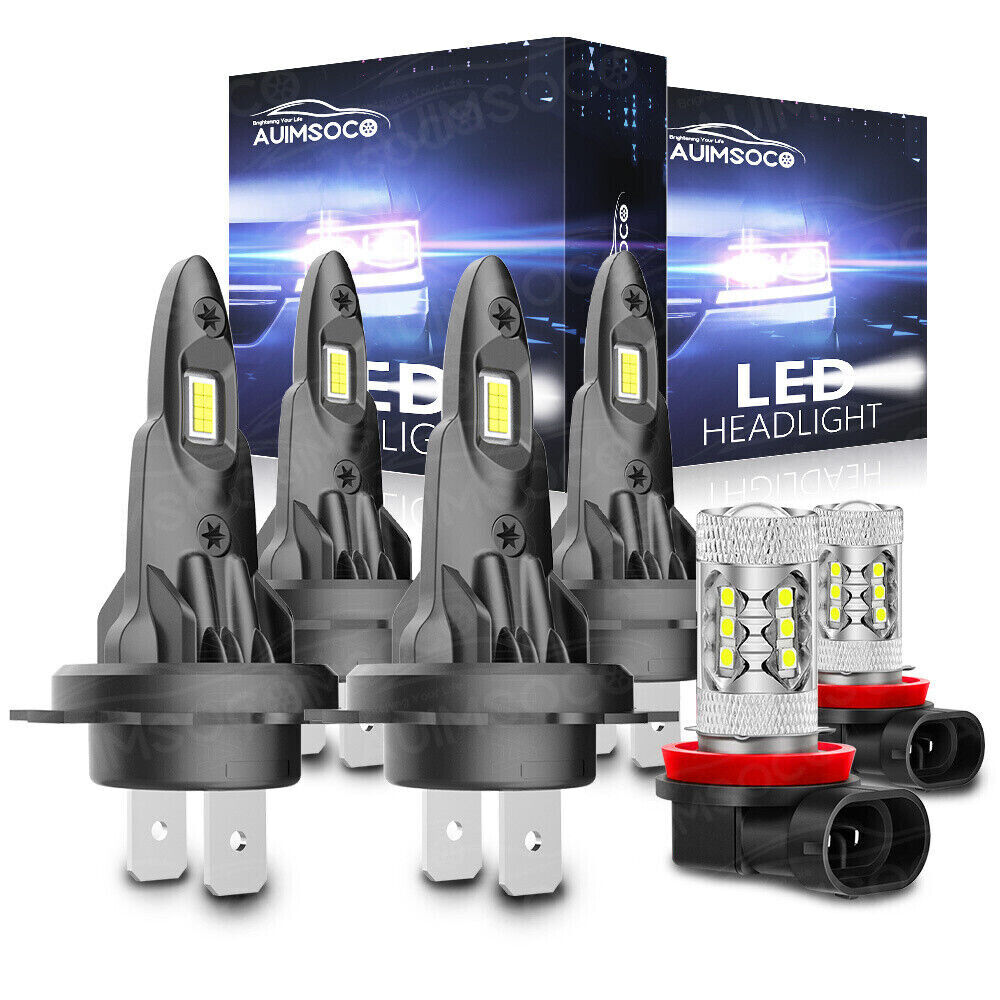 6PC 6000K LED Headlight + Fog Light Bulbs Kits For Mercedes-Benz E350 E320 E550