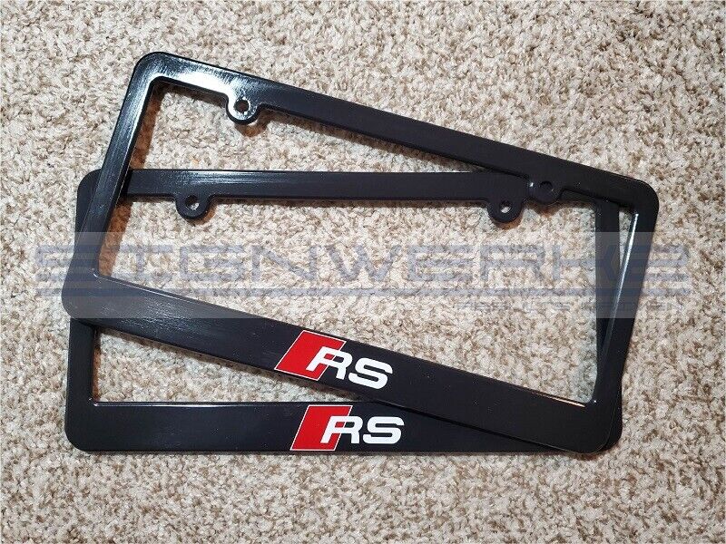 Audi RS License Plate Frame RS3 TTRS RS6 RS5 RS7 R8 2 color - Pair