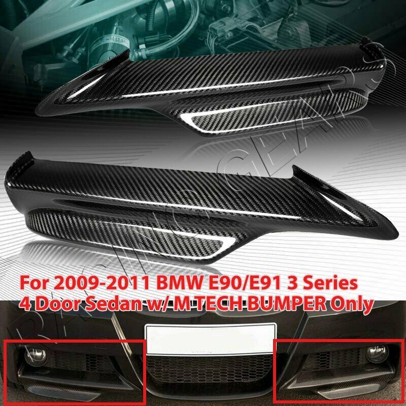 FOR 2009-2011 BMW E90/E91 328I 335I REAL CARBON FIBER FRONT BUMPER SPLITTER LIP