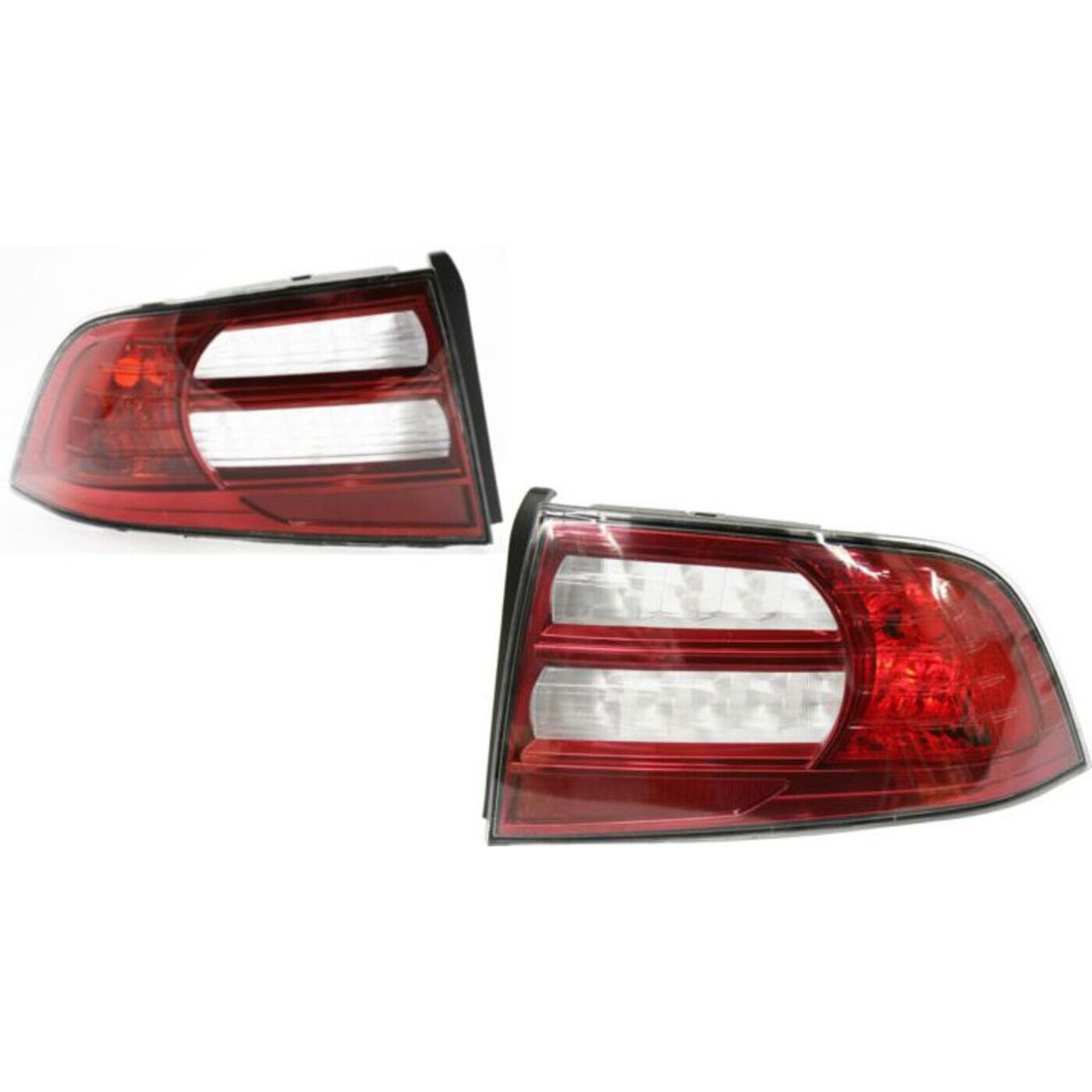 Halogen Tail Light Set For 2007-2008 Acura TL Clear & Red Lens 2Pcs