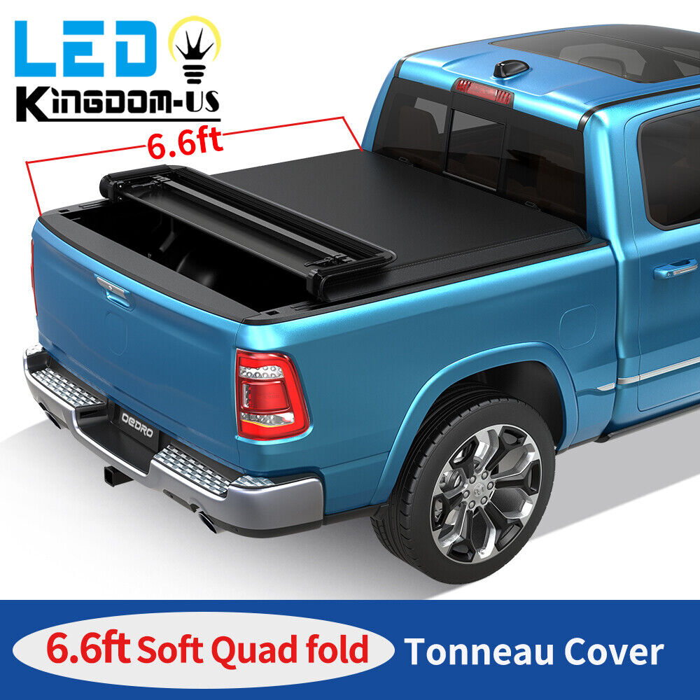 6.5 6.6FT Truck Bed Tonneau Cover For 2014-2019 Silverado Sierra 1500 4-FOLD