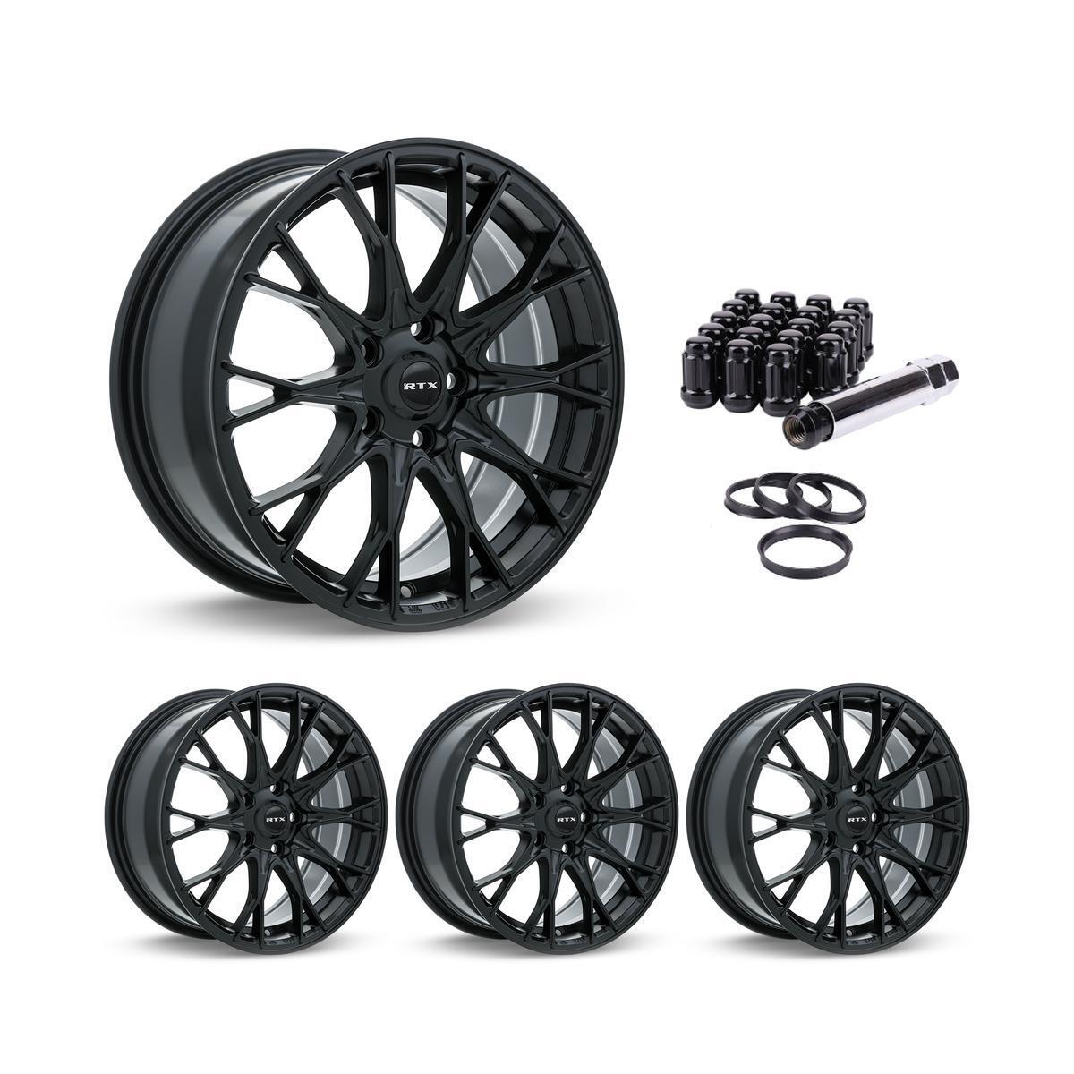 Wheel Rims Set with Black Lug Nuts Kit for 90-01 Chevrolet Lumina P872333 16 inc