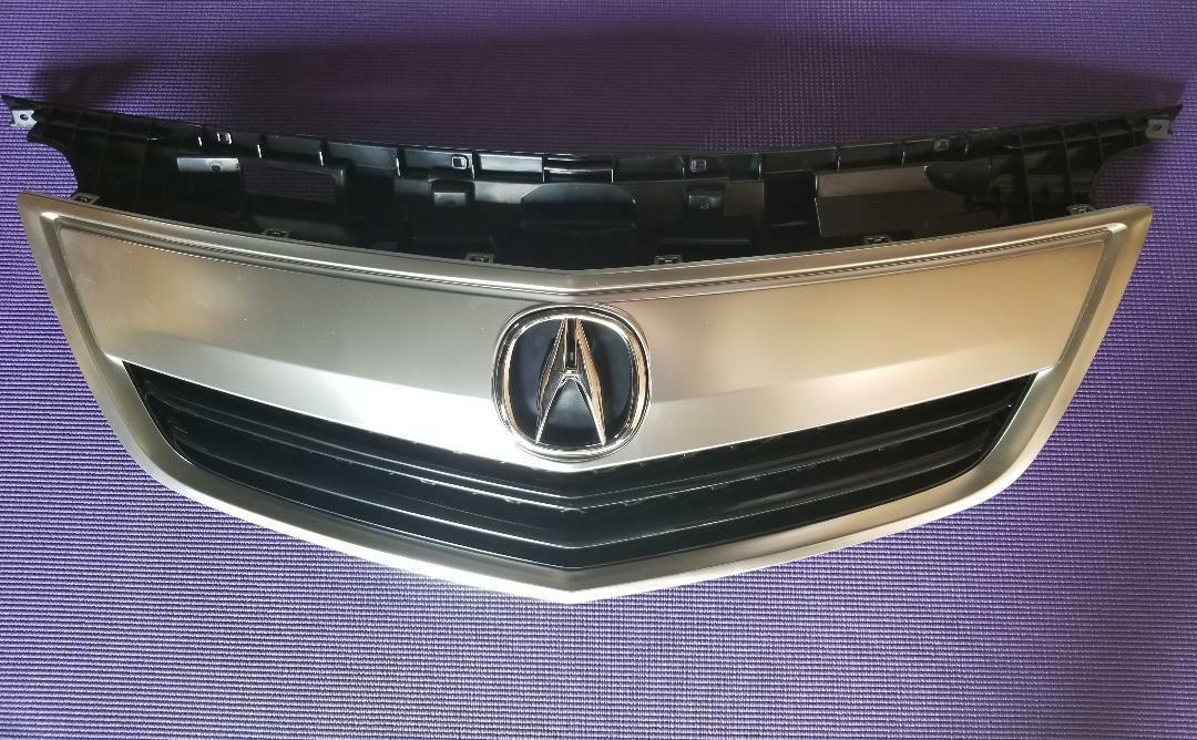 Fits NEW ACURA TL 12-14 Front Upper Grille Satin Finished w/ EMBLEM w/ Moulding