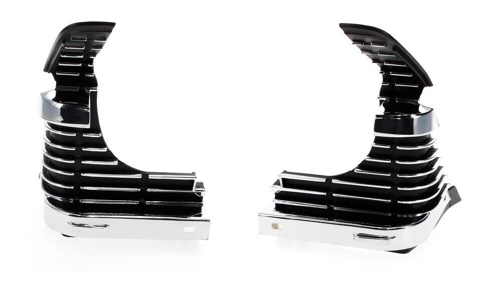 1969 Chevelle Chrome Plated Plastic Headlamp Grille Extension, Pair