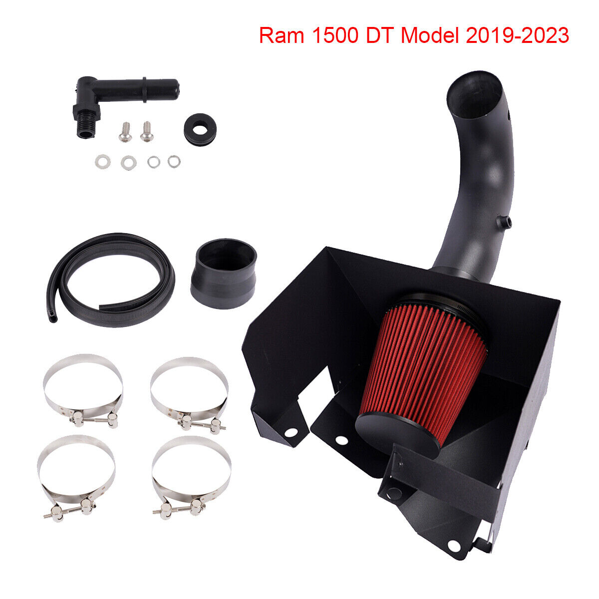 Red Cold Air Intake Kit Fits 2019-2022 Ram 1500 5.7L - 10477 Ram Pickup