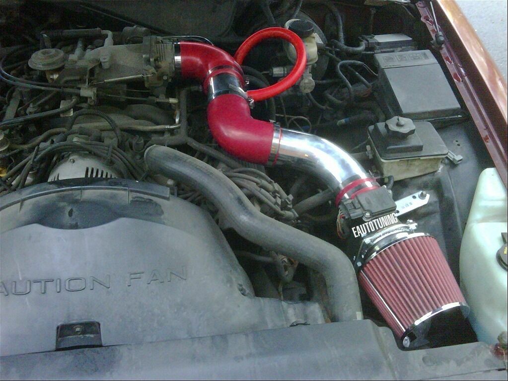 Short Ram Air Intake Kit + RED Filter for 96-02 Grand Marquis / Town Car 4.6 V8