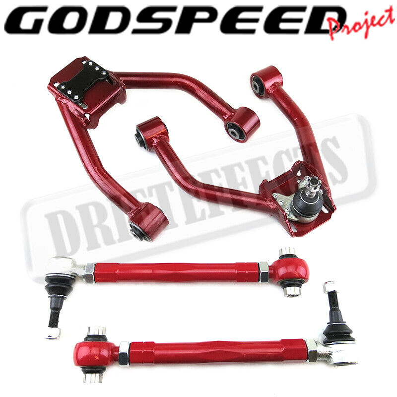 Godspeed 4-Piece Front+Rear Camber Arm Kit For Lexus GS350/GS430/GS450H/GS460