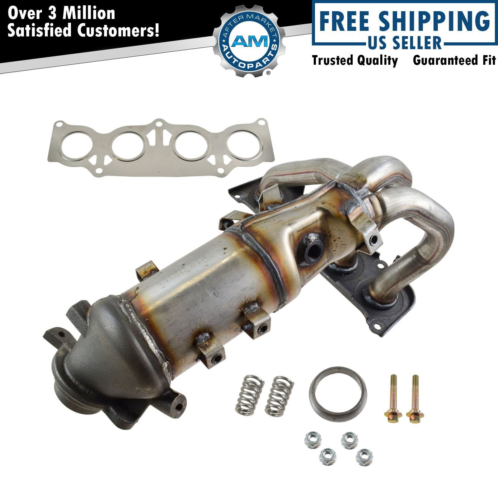 Exhaust Manifold Catalytic Converter & Install Kit for Pontiac Toyota New