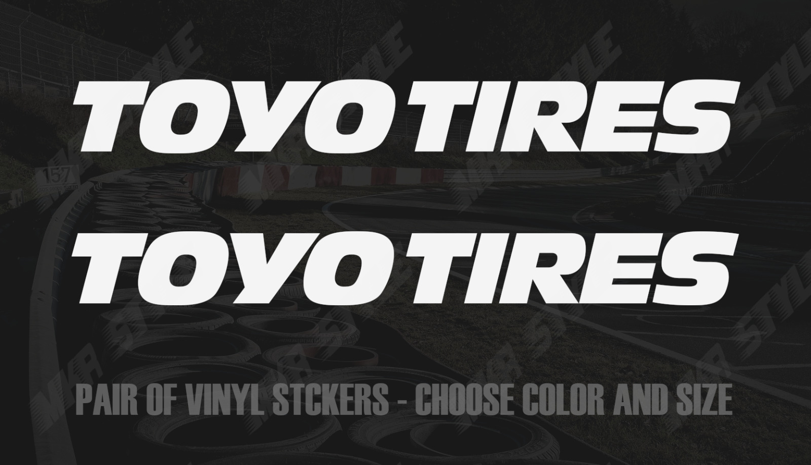 2x Toyo Tires Vinyl Stickers - Multiple Sizes & Colors - Pair of Window Decals