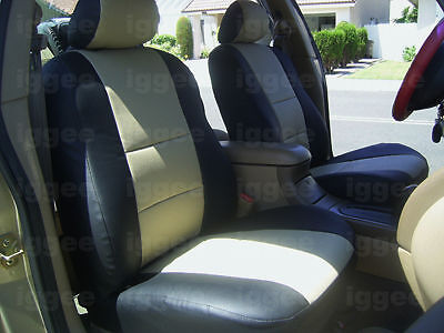 SATURN SC2 1997-2002 IGGEE S.LEATHER CUSTOM SEAT COVER 13COLORS AVAILABLE