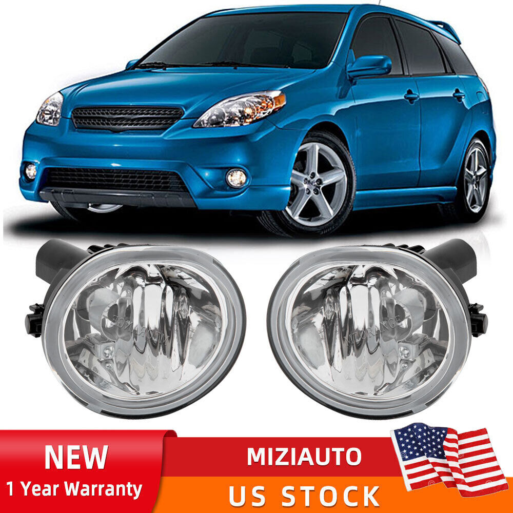 Fit For 2003-2008 Toyota Matrix Pontiac Vibe Clear Driving Fog Lights Left+Right
